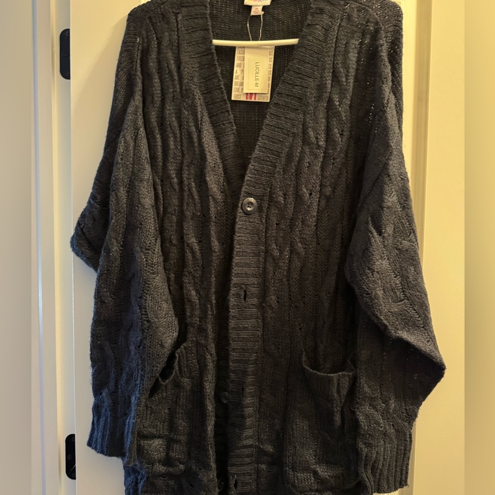 Black LulaRoe cardigan Lucille